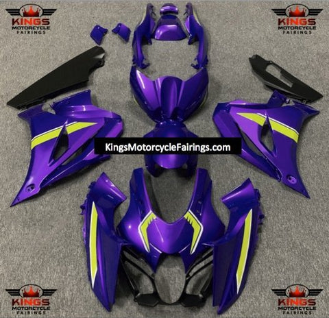 Suzuki GSXR1000 (2017-2025) Purple, Yellow & White Fairings at KingsMotorcycleFairings.com