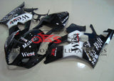 Suzuki GSXR1000 Fairings (2003-2004) Black, White, Red West at KingsMotorcycleFairings.com