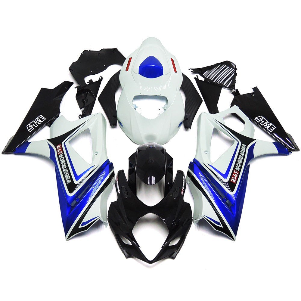 Suzuki GSXR1000 Fairings (2007-2008) White, Blue, Black Yoshimura from KingsMotorcycleFairings.com