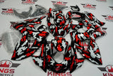 Suzuki GSXR1000 Fairings (2009-2016) Camouflage Black, Red, White at KingsMotorcycleFairings.com