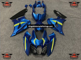 Suzuki GSXR1000 Fairings (2017-2025) Blue, Yellow, White at KingsMotorcycleFairings.com