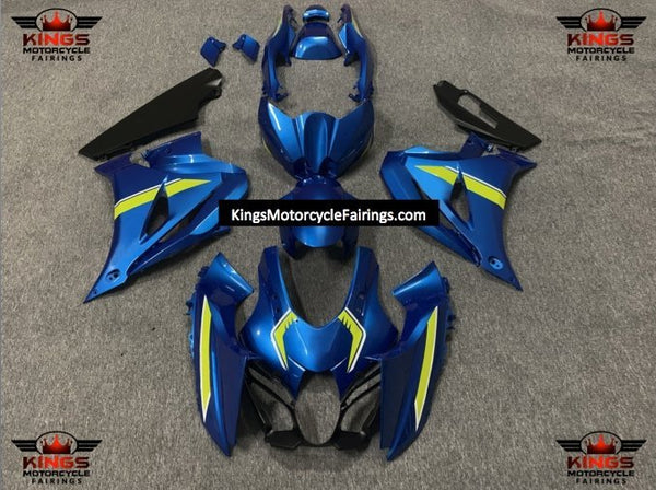 Suzuki GSXR1000 Fairings (2017-2025) Blue, Yellow, White at KingsMotorcycleFairings.com