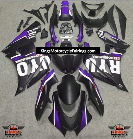 Suzuki GSXR1000 Fairings (2017-2025) Matte Black, Purple, White at KingsMotorcycleFairings.com
