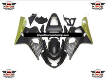 Suzuki GSXR600 Fairings (2004-2005) Matte Black, Gold Tribal at KingsMotorcycleFairings.com