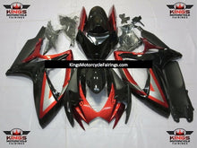 Suzuki GSXR600 Fairings  (2006-2007) Black, Red, Silver at KingsMotorcycleFairings.com