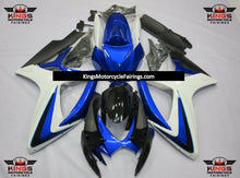 Suzuki GSXR600 Fairings (2006-2007) Blue, White, Black at KingsMotorcycleFairings.com