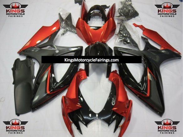 Suzuki GSXR600 Fairings (2006-2007) Burnt Orange, Gray, Black at KingsMotorcycleFairings.com