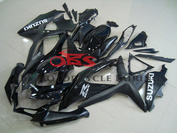 Suzuki GSXR600 Fairings (2008-2010) Black, Silver at KingsMotorcycleFairings.com