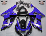 Suzuki GSXR750 Fairings (2000-2003) Black, Blue, Silver at KingsMotorcycleFairings.com