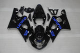 Suzuki GSXR750 Fairings (2004-2005) Black, Blue at KingsMotorcycleFairings.com