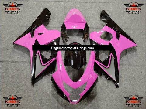 Suzuki GSXR750 Fairings (2004-2005) Pink, Black, Silver at KingsMotorcycleFairings.com