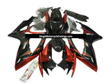 Suzuki GSXR750 Fairings (2006-2007) Black, Orange, Silver at KingsMotorcycleFairings.com