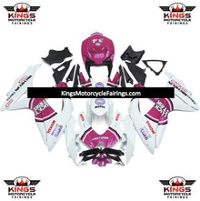 Suzuki GSXR750 Fairings (2008-2010) White, Pink Lucky Strike at KingsMotorcycleFairings.com