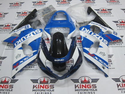 Suzuki GSXR 1000 Fairings (2000-2002) Blue, White, Black & Dark Blue at KingsMotorcycleFairings.com