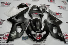 Suzuki GSXR 1000 Fairings (2000-2002) Matte Black, Silver at KingsMotorcycleFairings.com