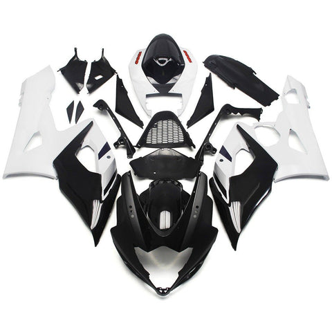Suzuki GSXR 1000 Fairings (2005-2006) Black, White at KingsMotorcycleFairings.com