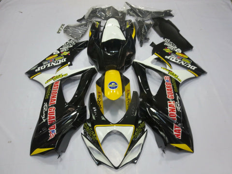 Suzuki GSXR 1000 Fairings (2007-2008) Black, White, National Guard at KingsMotorcycleFairings.com