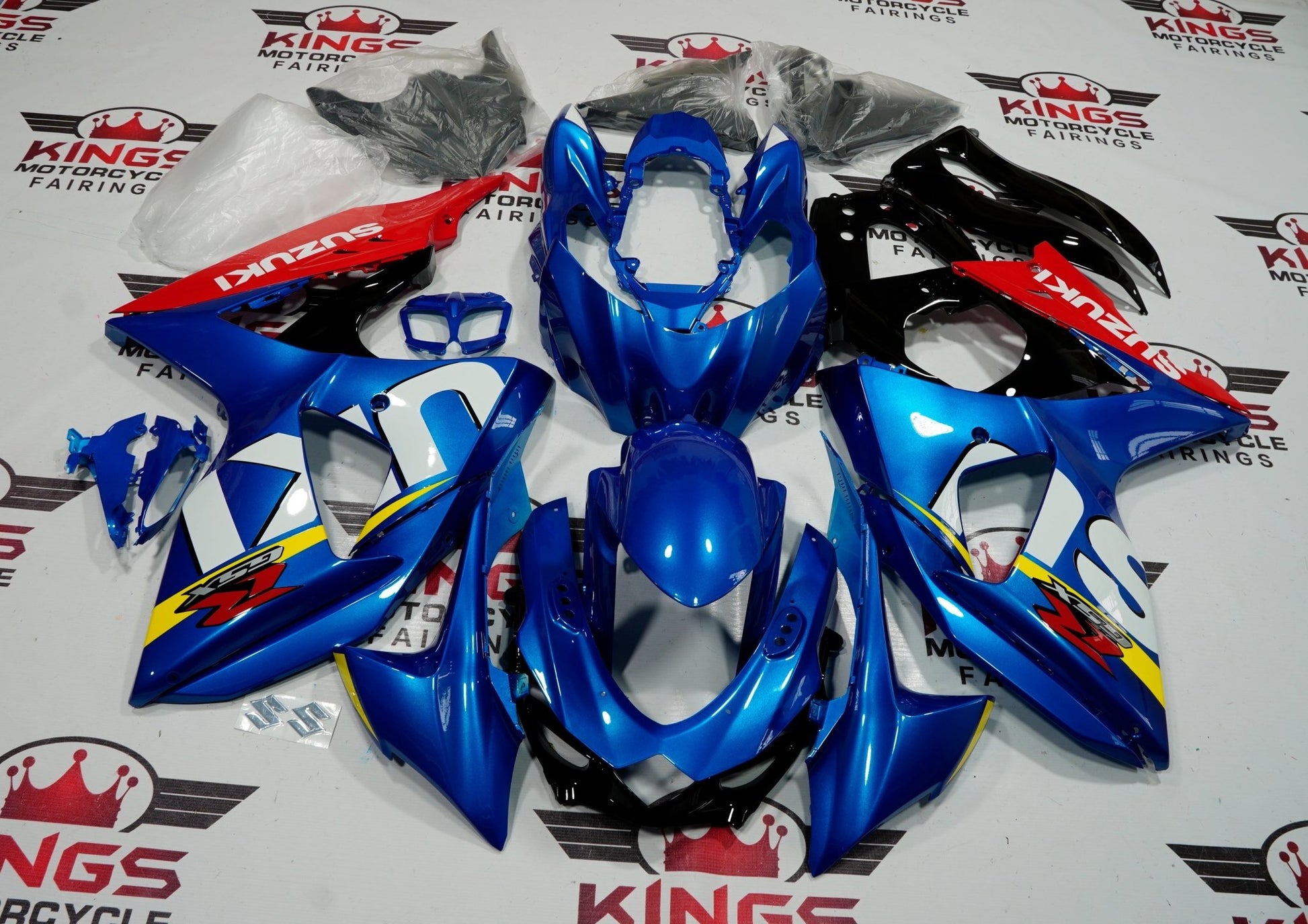 Suzuki GSXR 1000 Fairings (2009-2016) Blue, White, Red, Black, Yellow at KingsMotorcycleFairings.com