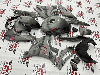 Suzuki GSXR 1000 Fairings (2017-2025) Custom Nardo gray at KingsMotorcycleFairings.com