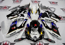 Suzuki GSXR 600 Fairings (2008-2010) Black, White & Blue Viru at KingsMotorcycleFairings.com