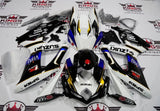 Suzuki GSXR 600 Fairings (2008-2010) Black, White & Blue Viru at KingsMotorcycleFairings.com