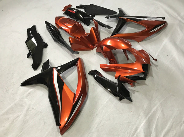 Suzuki GSXR 600 Fairings (2008-2010) Orange, Black, Silver at KingsMotorcycleFairings.com