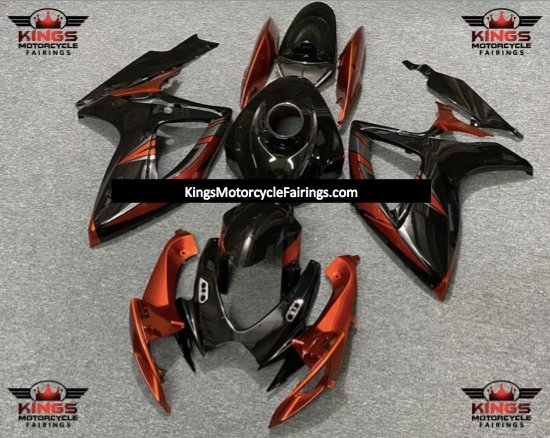Suzuki GSXR 750 Fairings (2006-2007) Burnt Orange, Black, Gray at KingsMotorcycleFairings.com