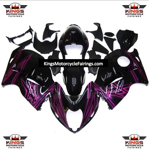 Suzuki Hayabusa Fairings (1999-2007) Black, Pink from KingsMotorcycleFairings.com