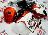 Suzuki Hayabusa Fairings (1999-2007) Orange, White, Black from KingsMotorcycleFairings.com
