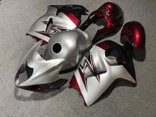 Suzuki Hayabusa Fairings (1999-2007) Silver, Candy Red from KingsMotorcycleFairings.com