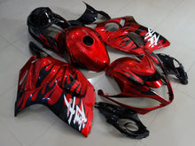 Suzuki Hayabusa Fairings (2008-2019) Red, Black, White Flame Fairings at KingsMotorcycleFairings.com