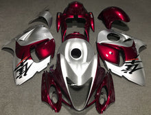 Suzuki Hayabusa Fairings (2008-2019) Silver, Dark Red at KingsMotorcycleFairings.com
