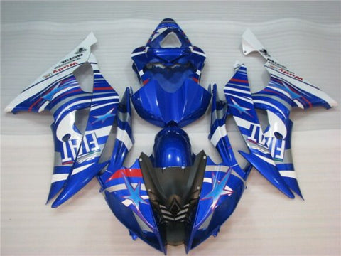 Yamaha YZF-R6 (2008-2016) Blue & White Star FIAT Fairings