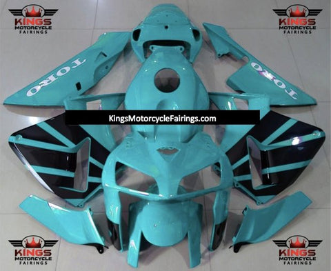 Honda CBR600RR (2005-2006) Turquoise Blue & Black TORO Fairings