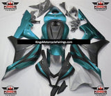 Teal Green and Matte Black Fairing Kit for a 2007 and 2008 Honda CBR600RR motorcycle