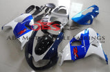Blue, White, Dark Blue and Black Fairing Kit for a 1998, 1999, 2000, 2001, 2002 & 2003 Suzuki TL1000R motorcycle