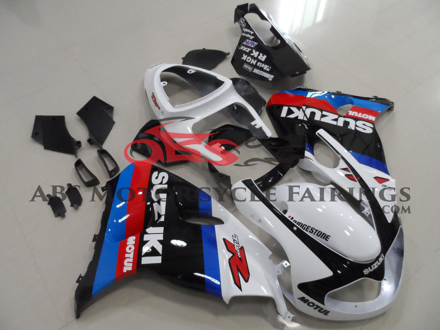 Suzuki TL1000R (1998-2003) White, Black, Blue & Red Motul Fairings at KingsMotorcycleFairings.com