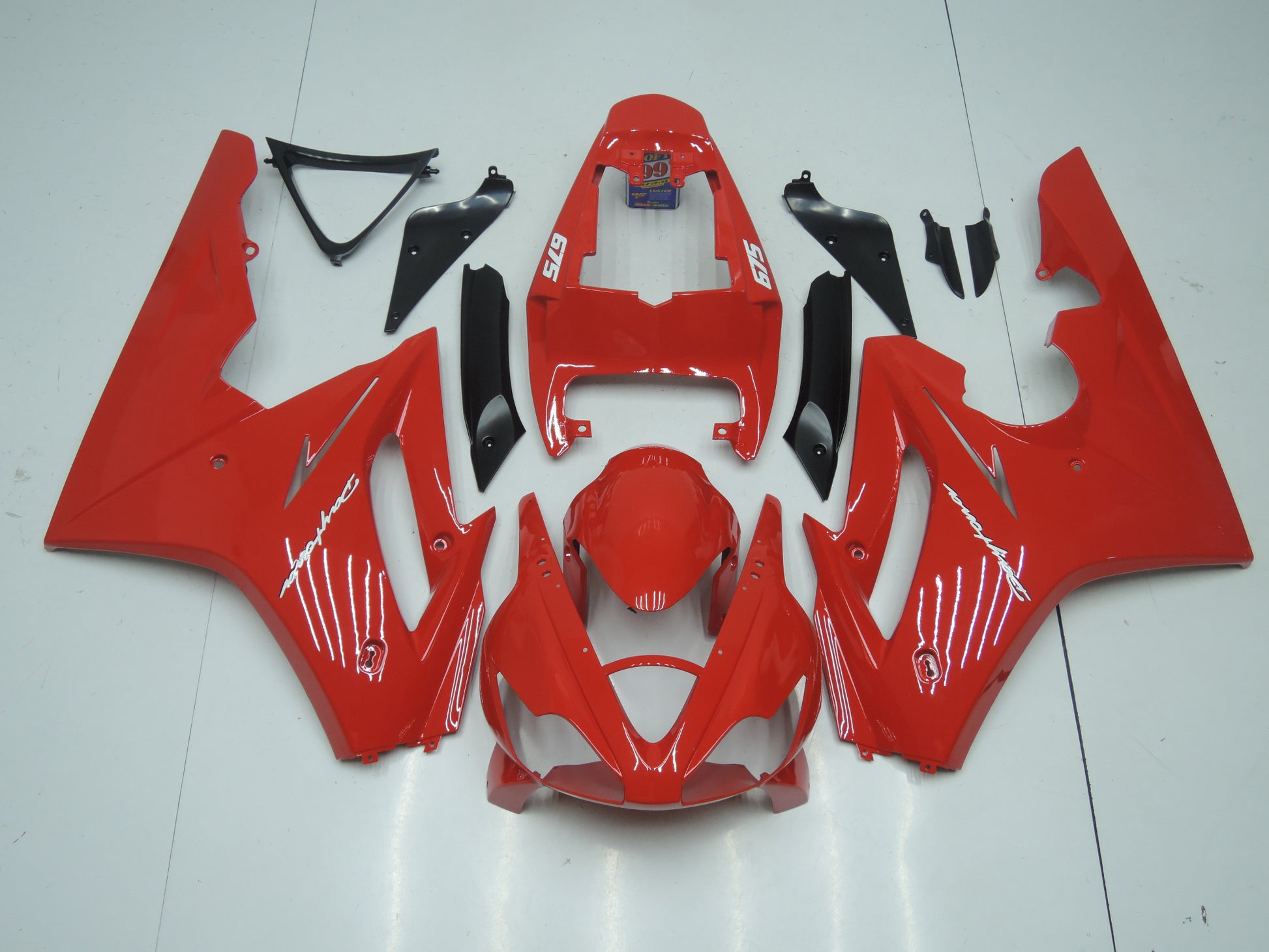 Gloss Red Fairing Kit for a 2006, 2007 & 2008 Triumph Daytona 675 motorcycle
