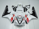 White, Black and Red Fairing Kit for a 2006, 2007 & 2008 Triumph Daytona 675 motorcycle.