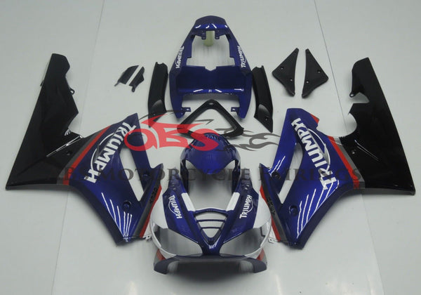 Blue, Black and Red Fairing Kit for a 2006, 2007 & 2008 Triumph Daytona 675 motorcycle