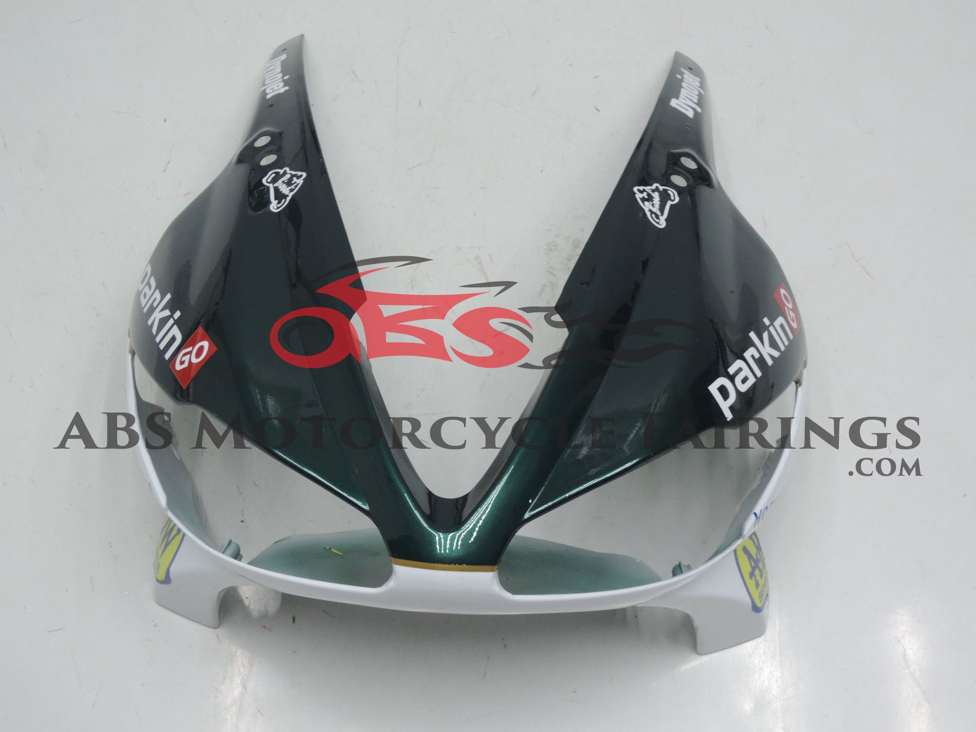 Dark Green and White Fairing Kit for a 2006, 2007 & 2008 Triumph Daytona 675 motorcycle