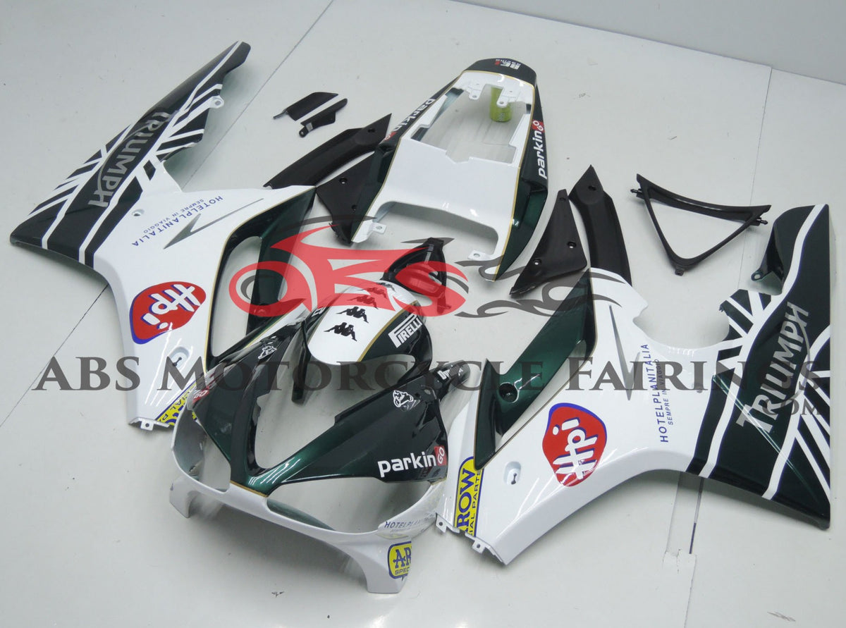 Triumph Daytona 675 2006 2008 Dark Green White Fairings
