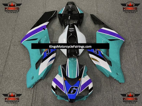 Honda CBR1000RR (2004-2005) Turquoise Blue Multicolored 6 Fairings