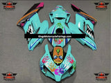 Turquoise Blue Shark Fairing Kit for a 2004 and 2005 Honda CBR1000RR motorcycle
