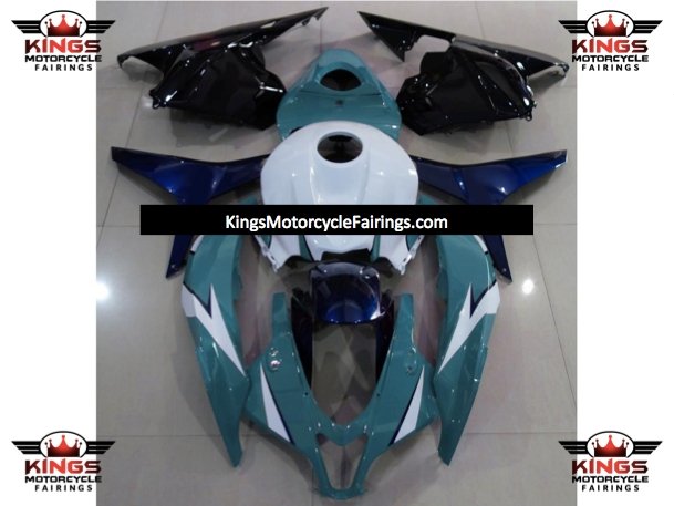 Honda CBR600RR (2009-2012) Turquoise Blue, White, Dark Blue & Black Fairings