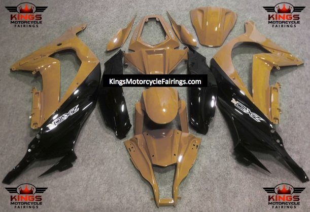 Fairing Kit for a Kawasaki Ninja ZX10R (2016-2020) Caramel & Black