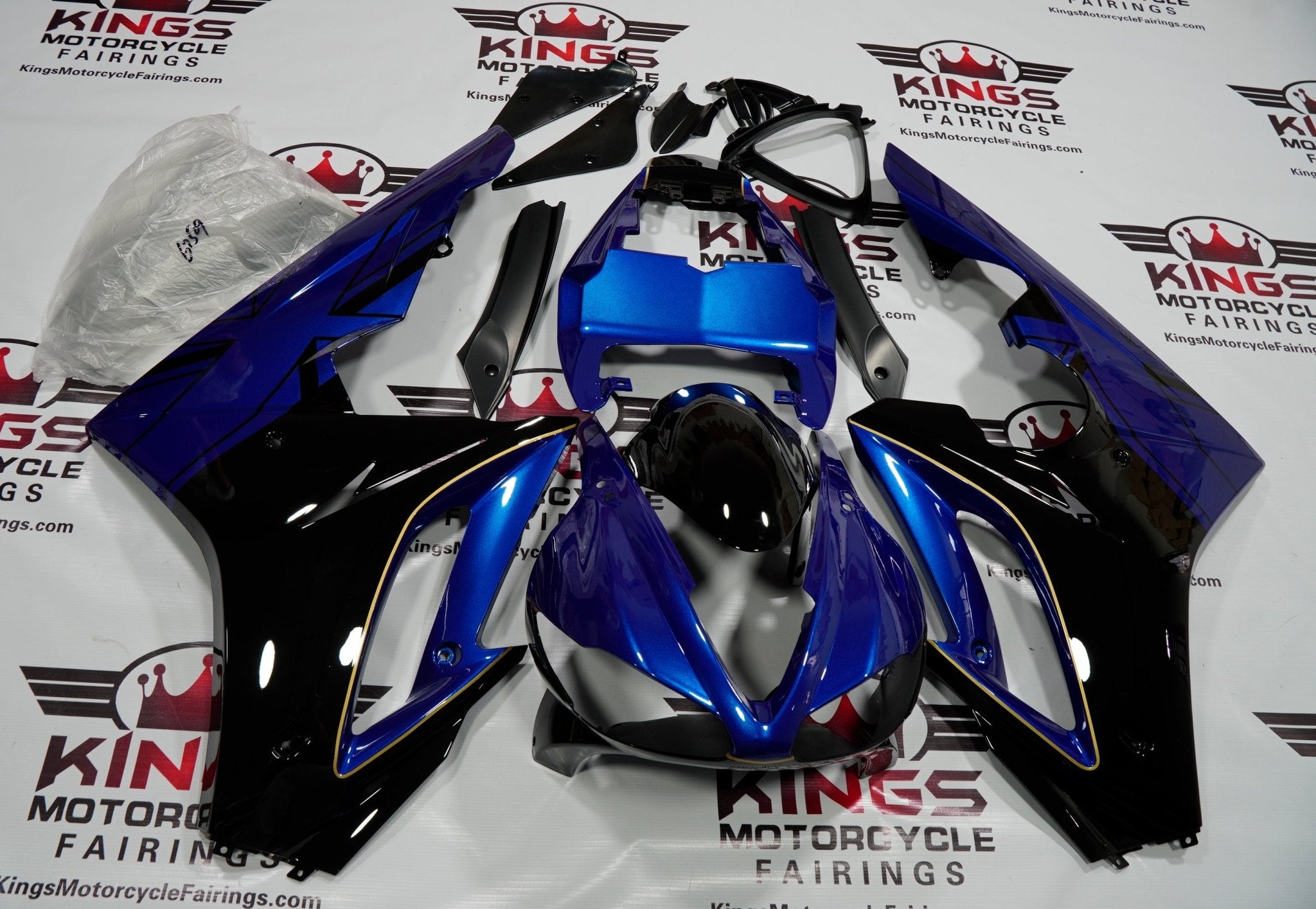 Triumph Daytona 675 Fairings (2006-2008) Black, Blue at KingsMotorcycleFairings.com