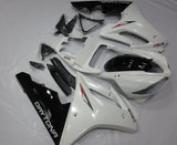 Pearl White, Black and Red Fairing Kit for a 2009, 2010, 2011 & 2012 Triumph Daytona 675 motorcycle - KingsMotorcycleFairings.com