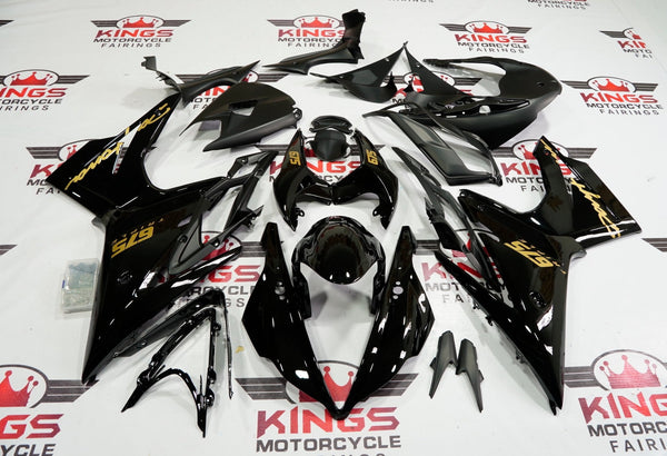 Triumph Daytona 675 Fairing Kit (2013-2016) Black, Gold at KingsMotorcycleFairings.com