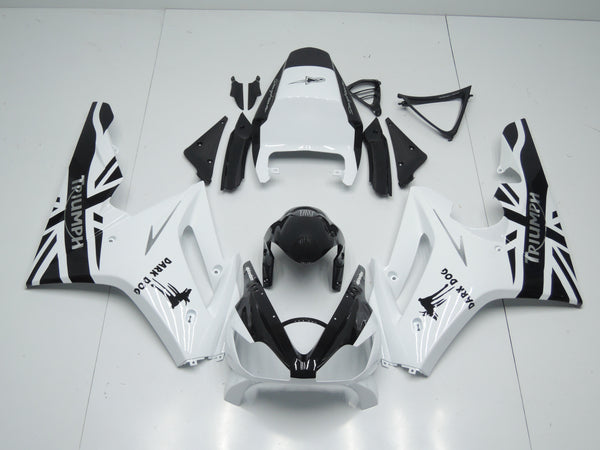 Triumph Daytona 675 Fairings (2006-2008) White, Black Dark Dog at KingsMotorcycleFairings.com
